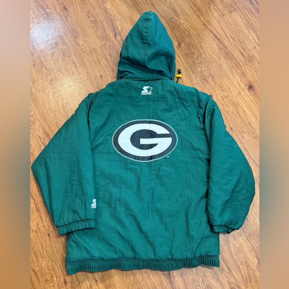 Vintage 90’s Green Bay Packers Starter Jacket Puffer Quilted Football Authentic